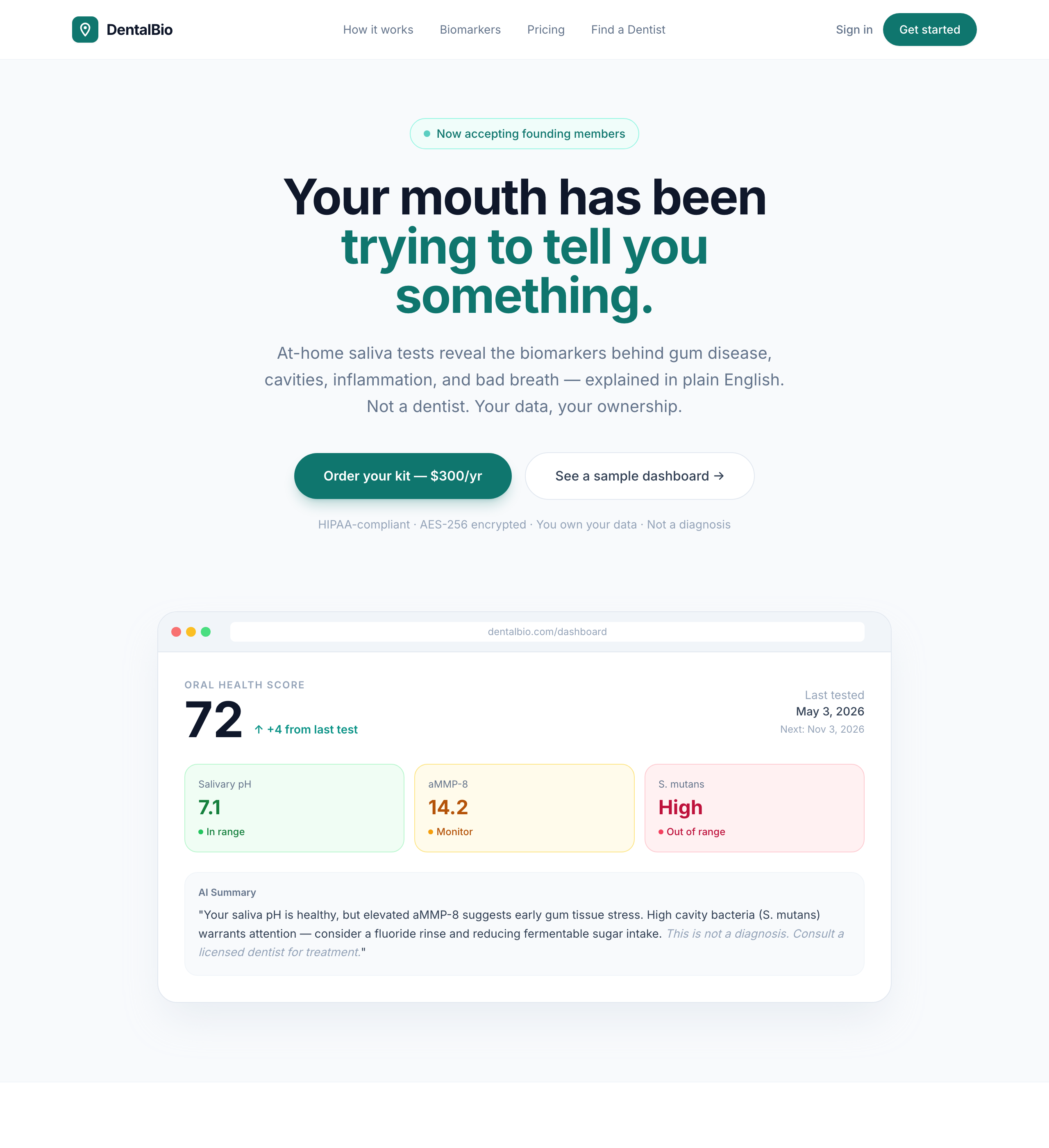 DentalBio — Dental Biometrics Platform screenshot